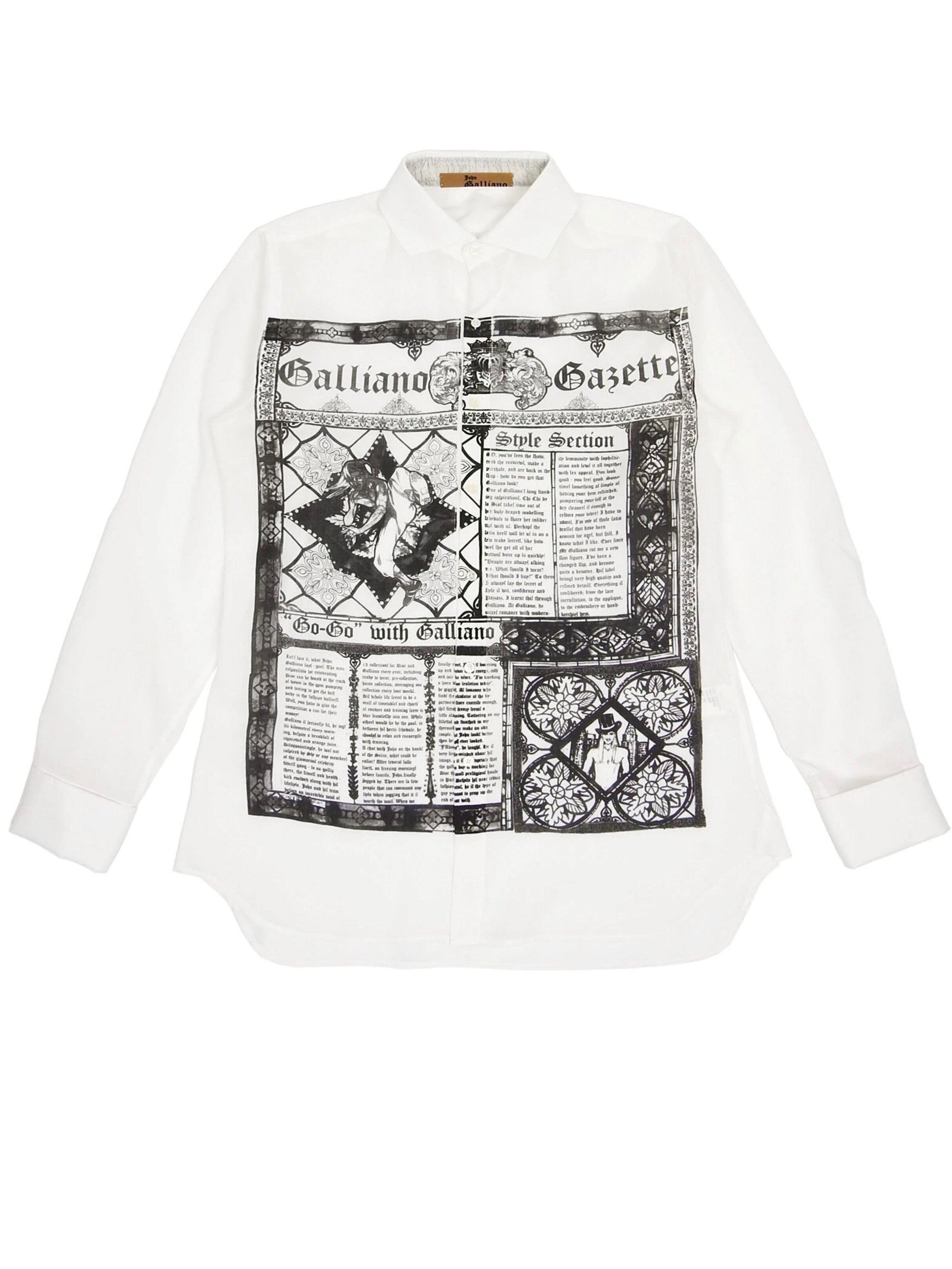 John Galliano 2000s Rare Gazette Sheer Shirt