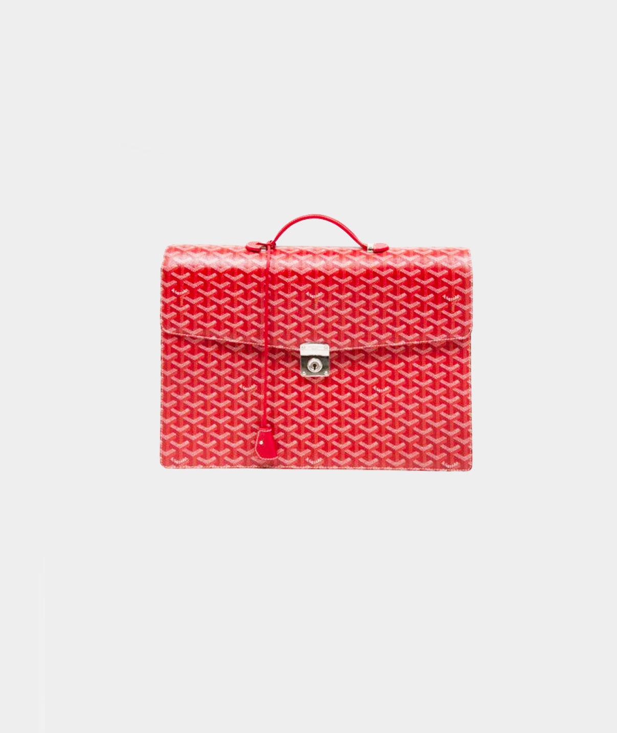 Goyard 2000s Red Chypre Monogram Briefcase INTO