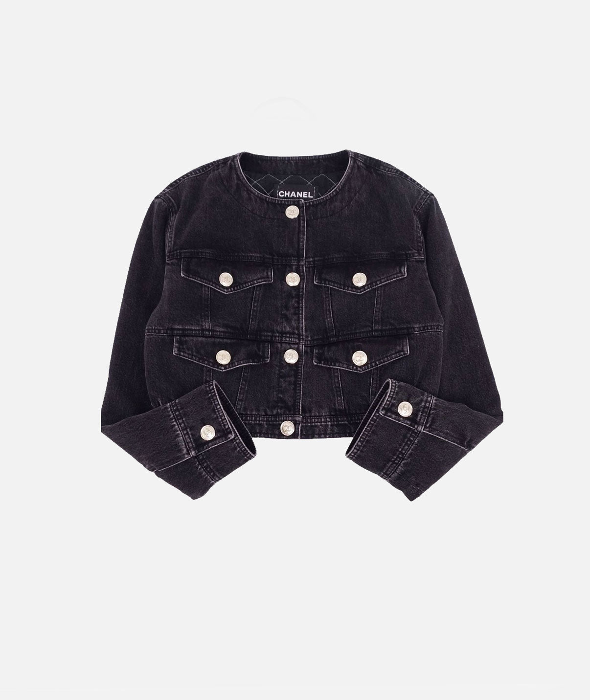Chanel 2020 Black Denim Four Pocket Jacket · INTO