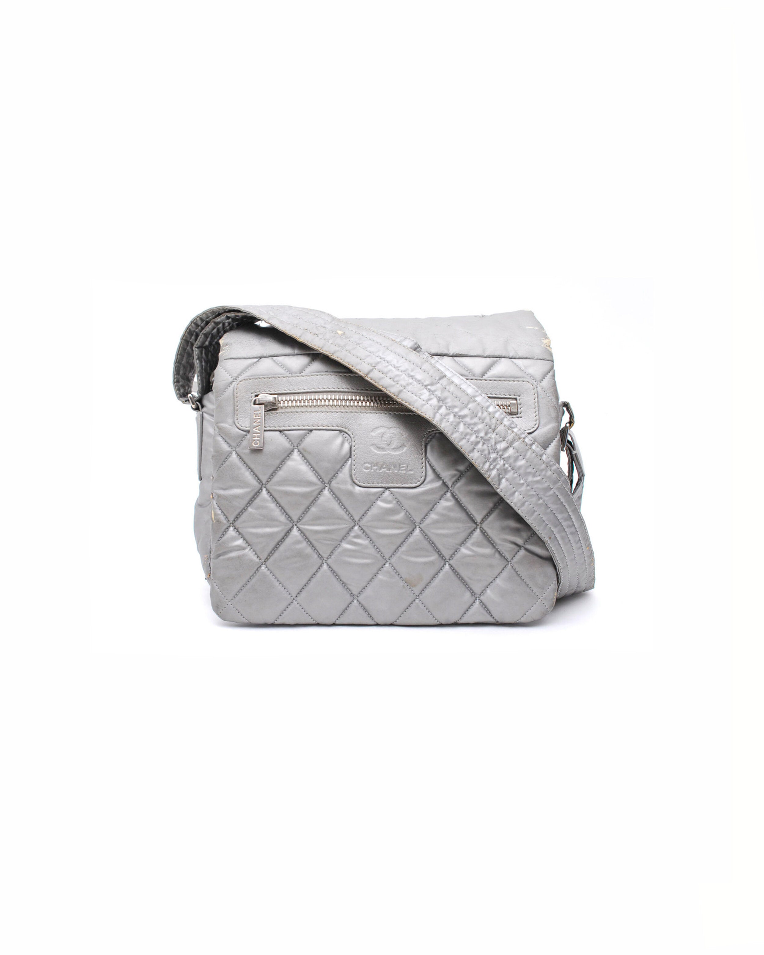 Chanel Silver Sports Messenger Bag · INTO