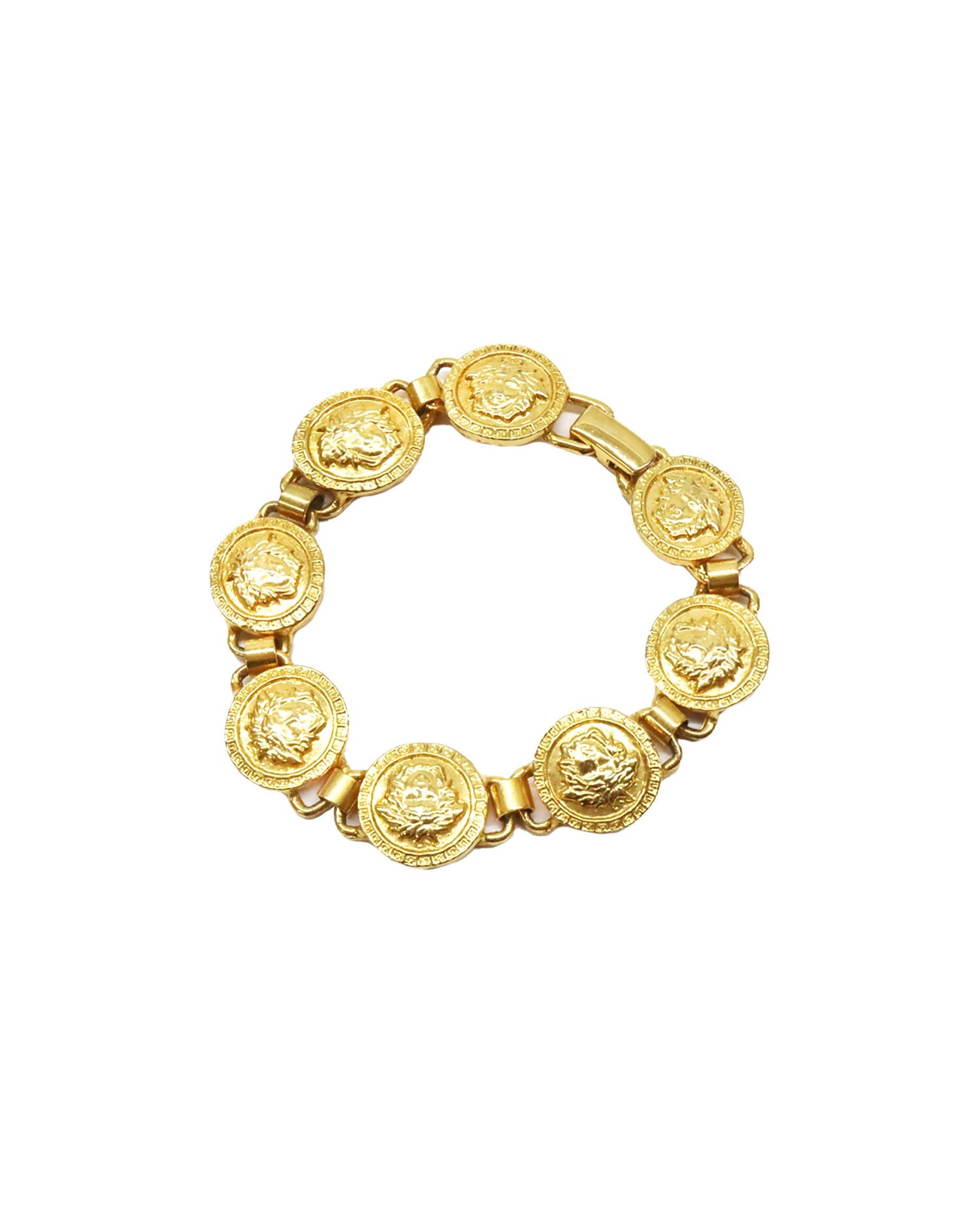 Versace 2000s Gold Medallion Bracelet