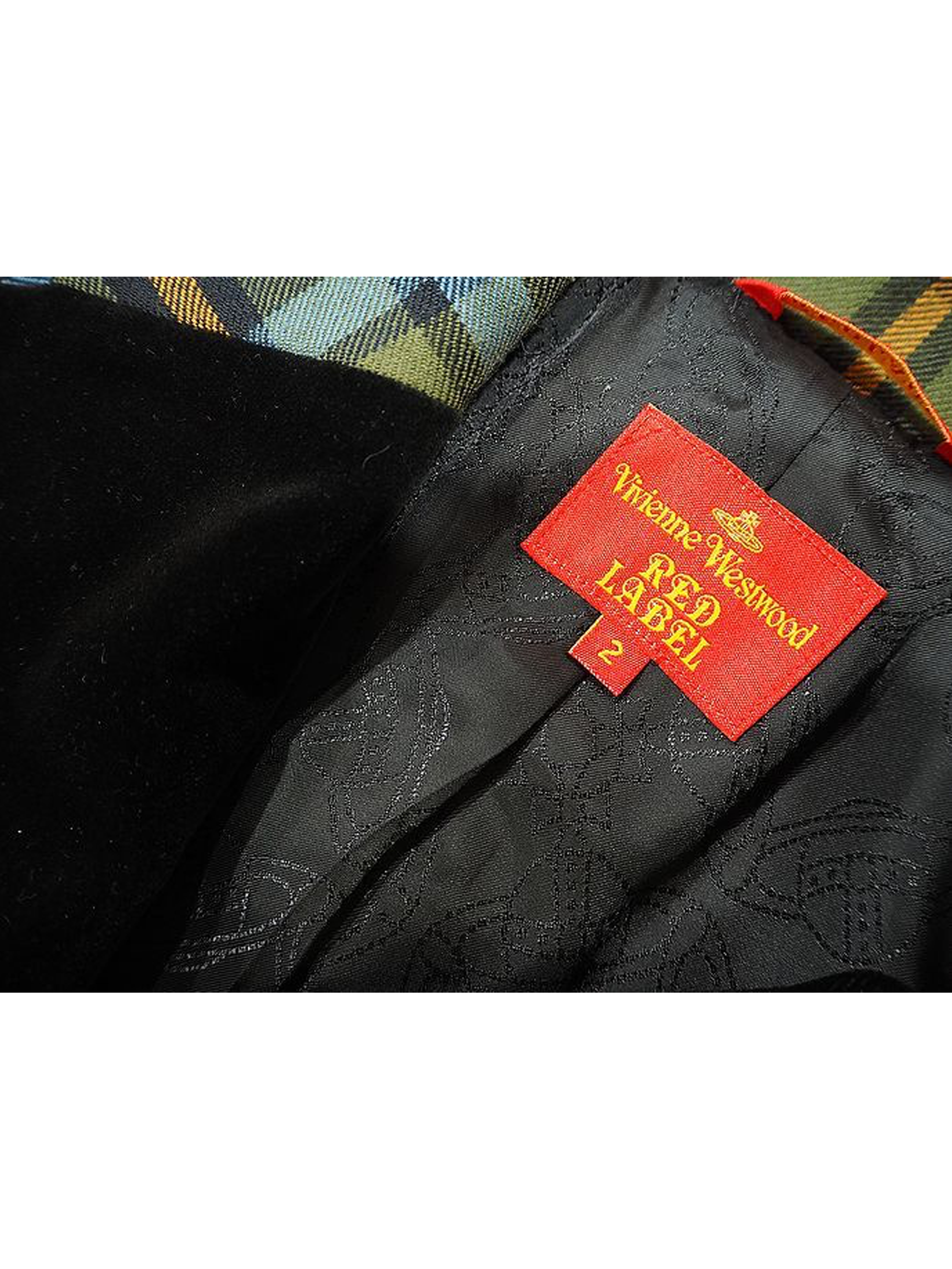 Vivienne Westwood 1994 Velour Switching Check Love Jacket