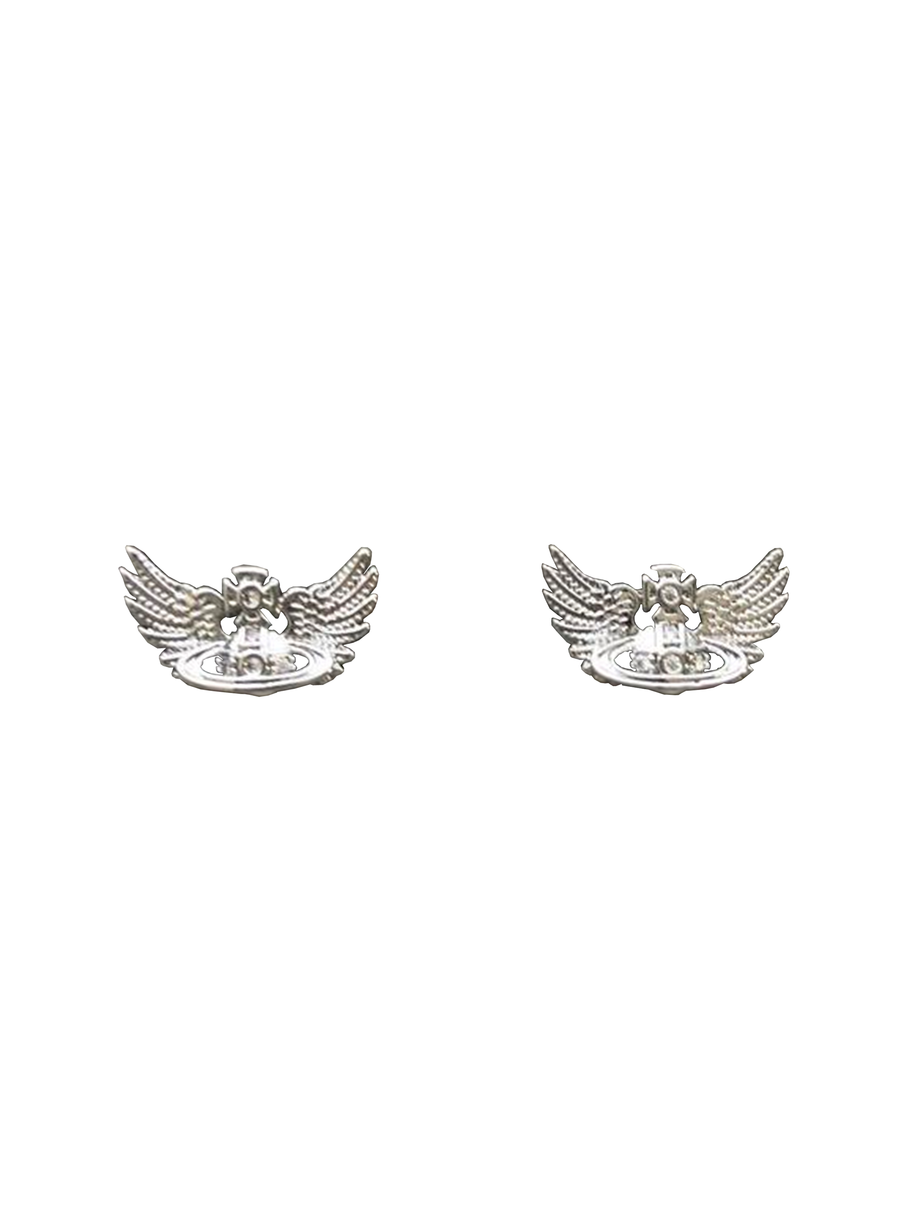 Vivienne Westwood 2000s Silver Winged Earrings