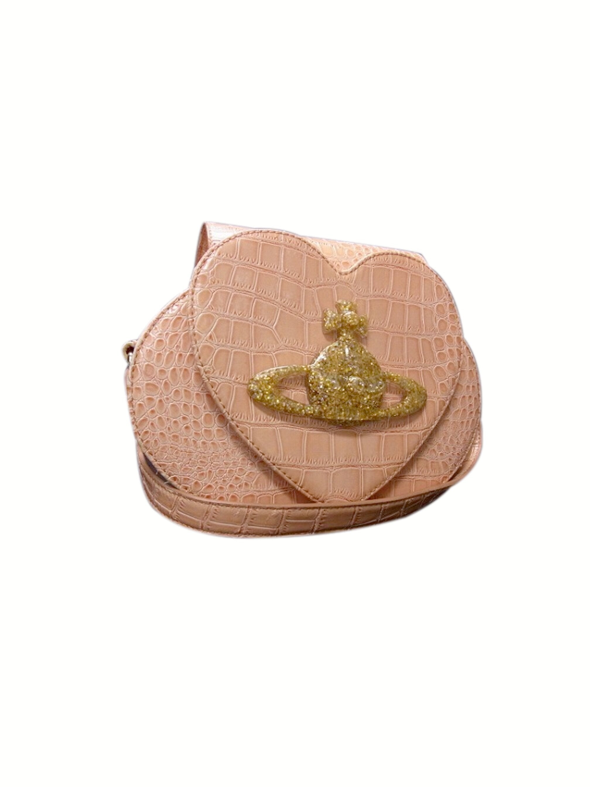 Vivienne Westwood 2000s Pink Heart Orb Mini Bag