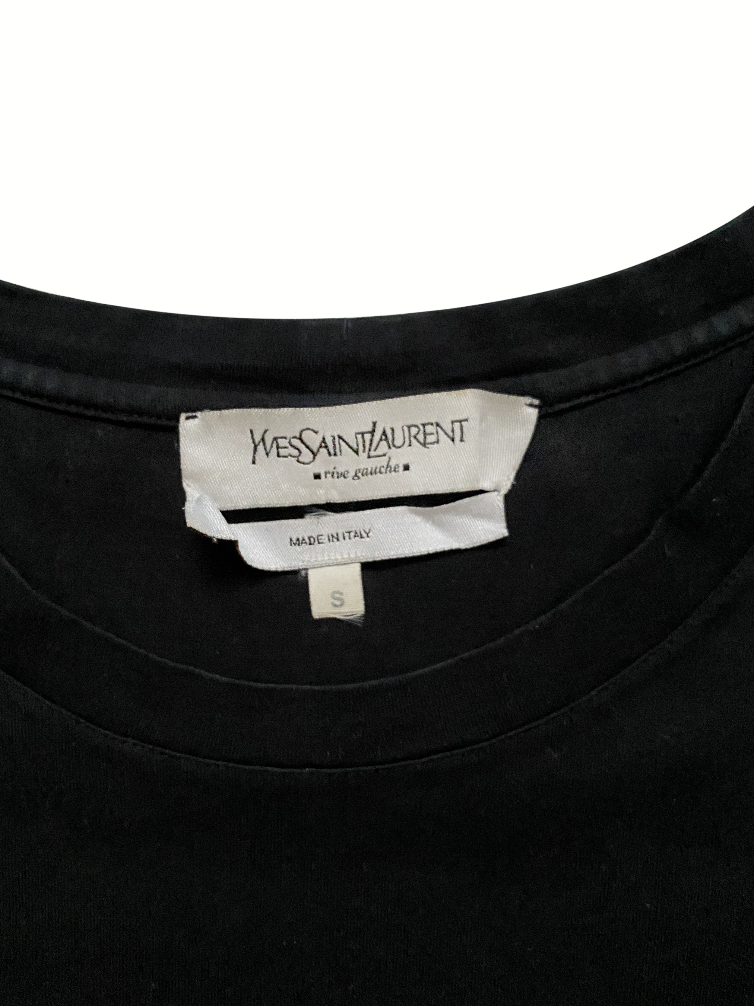 Yves Saint Laurent 1990s Black Graphic Tee