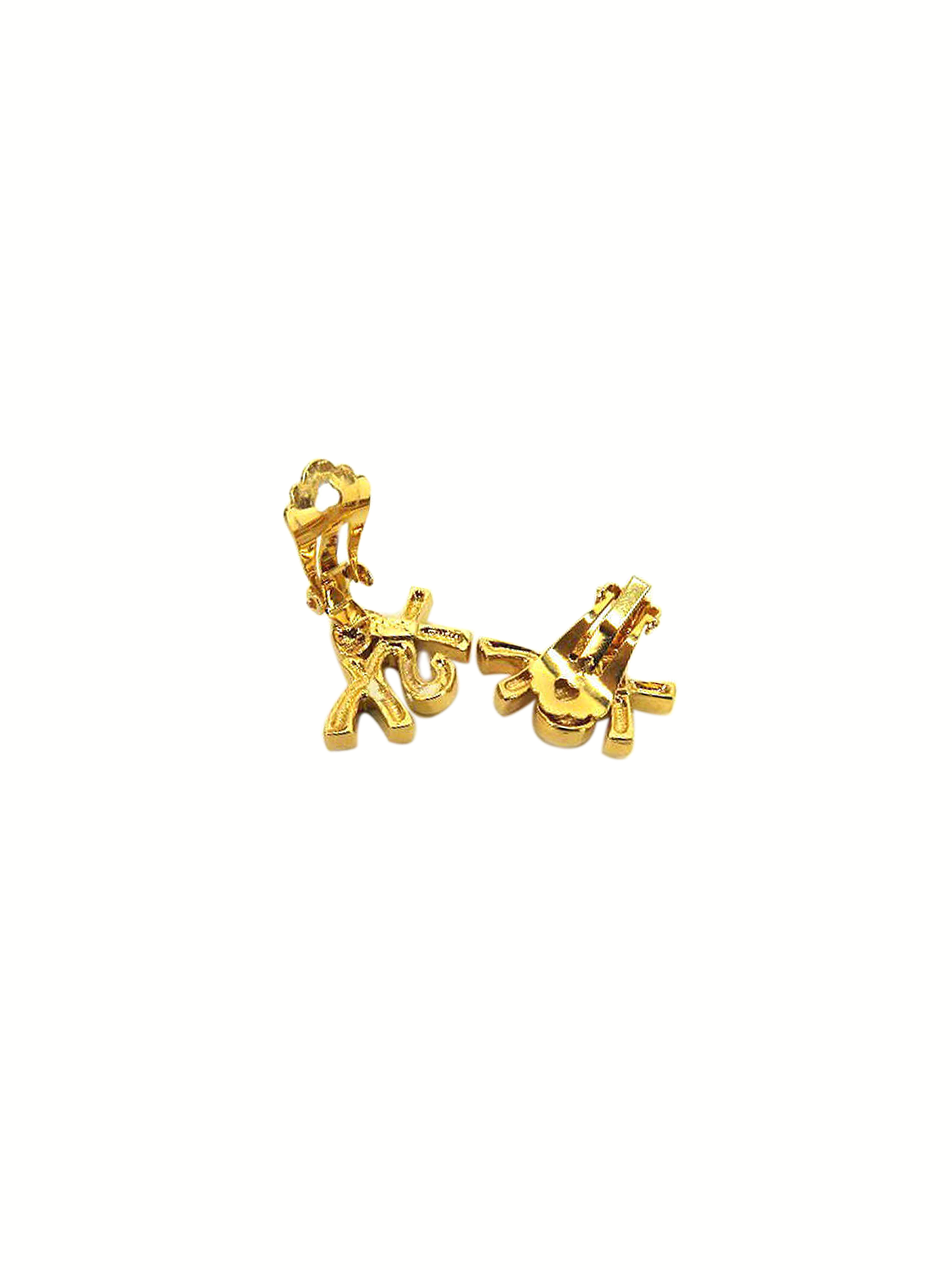 Yves Saint Laurent 1990s Gold Heart Earrings