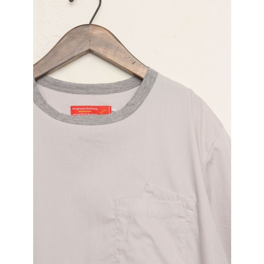 アドラーブル ライトグレー ポケット付き Tシャツ 日本製 ADOLUVLE LT.GRAY SHORT SLEEVE POCKET T-SHIRTS