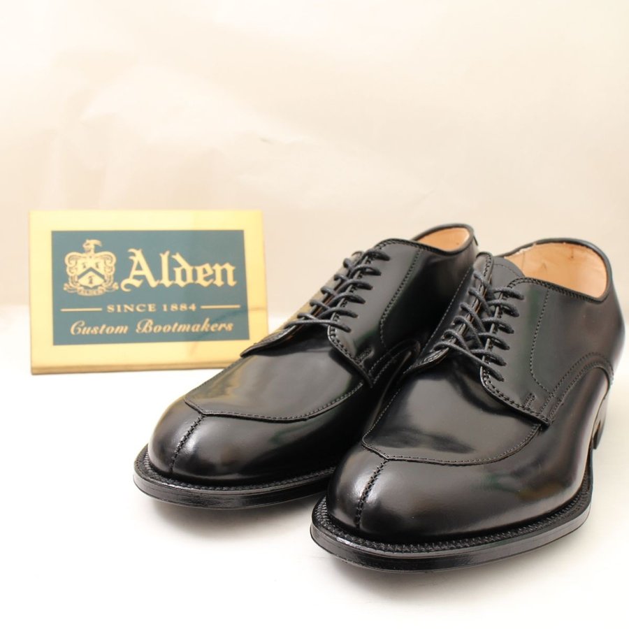 超美品‼️ ALDEN   54331  Vチップ　7ハーフ　 ブラックブラック