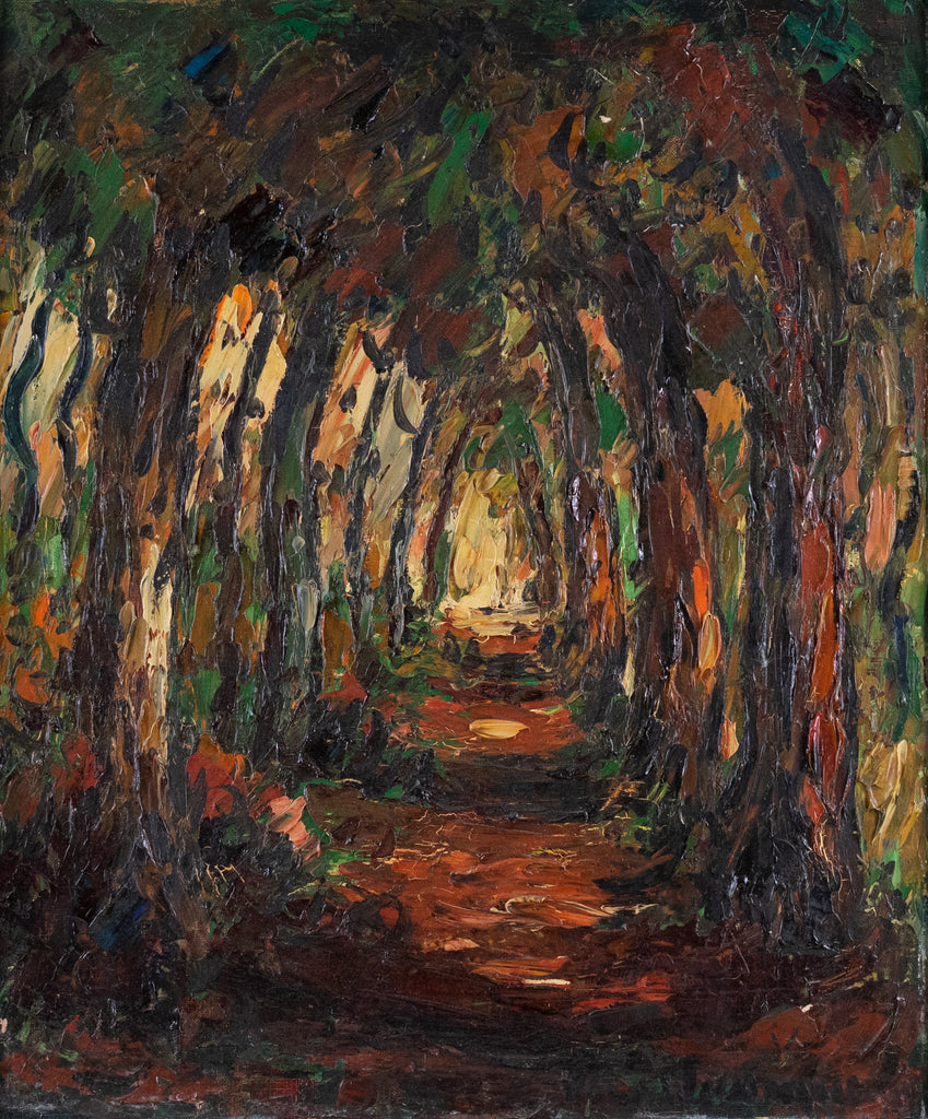 Elemer Vagh Weinmann (1906-1990) – Chemin dans un sous-bios – Path in an undergrowth – Original Oil on Canvas