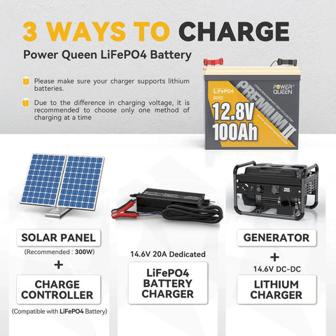 3ways to charge LiFePo4 Battery