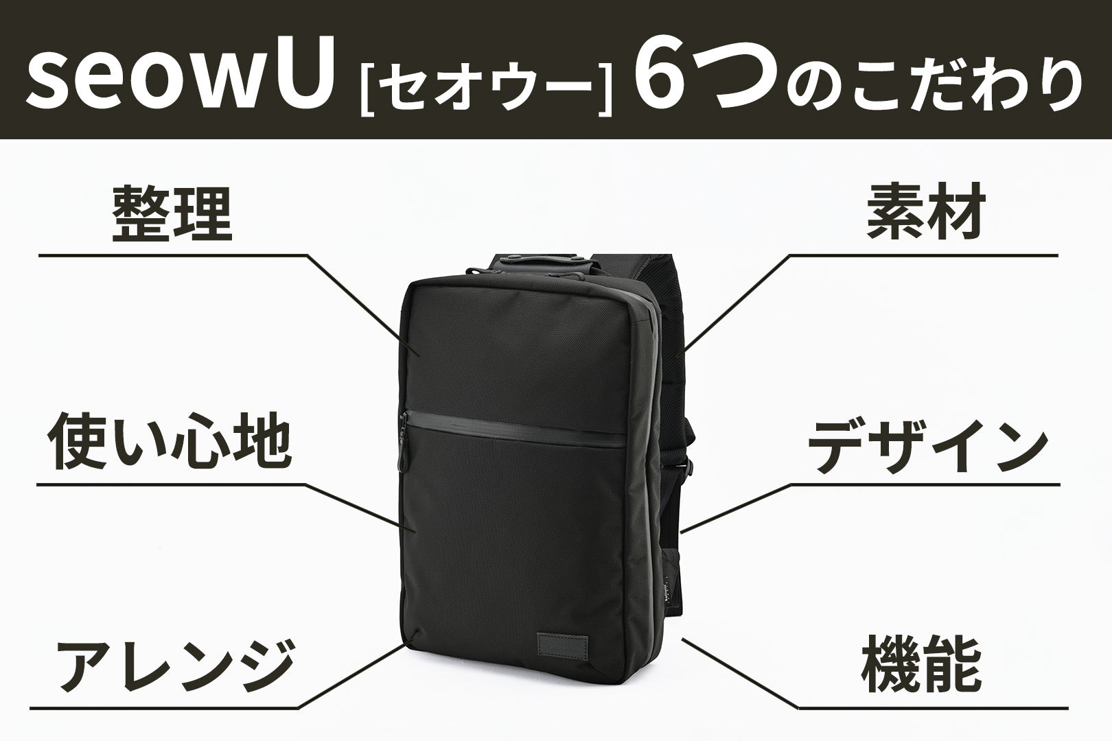 KAWANISHIKABANカワニシカバン　seowU  セオウー　バックパック　ビジネスリュック　ナイロン