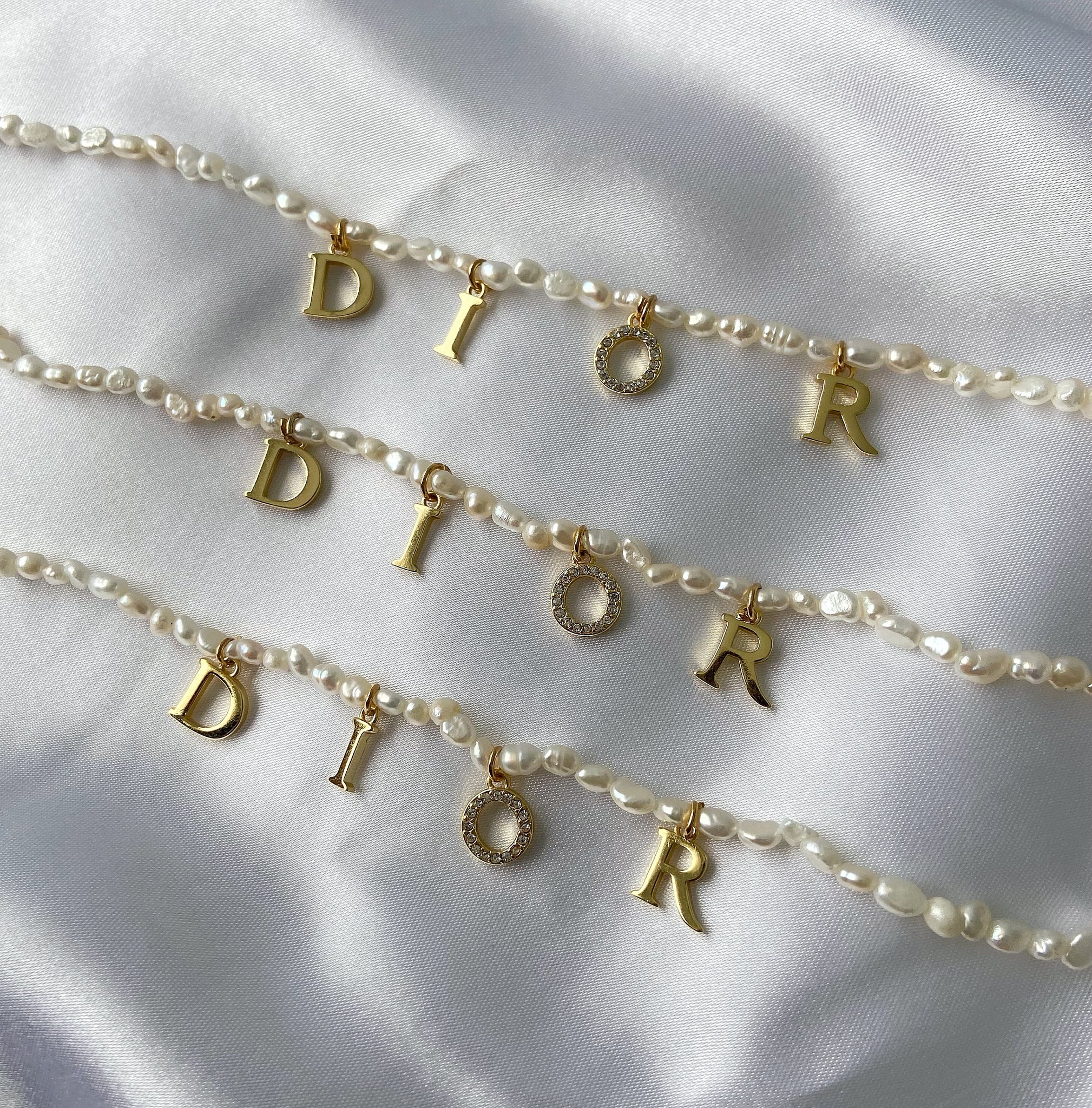 CHRISTIAN DIOR multi strand pearl necklace  Vintage Carwen