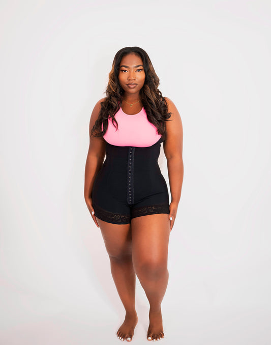 Full Body Waist Trainer Zip down MidThigh length Kikilicious