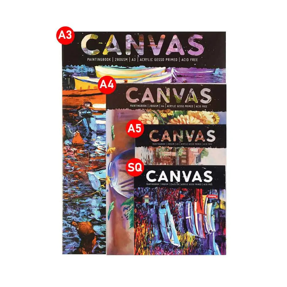 BOYUHII Painting Canvas 10 Sheet/Pack Oil Acrylic Painting Canvas Pad Paper  Book Painting Canvas Paper(A3) ATCYE (Color : A4)