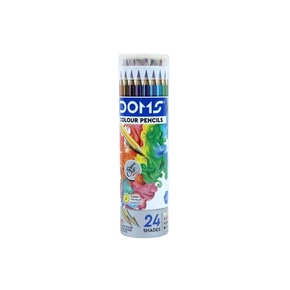 DOMS BRUSH PENS (14 Colour Shades) WITH 5 DRAWING Sheets | Super Soft Tip -  1 