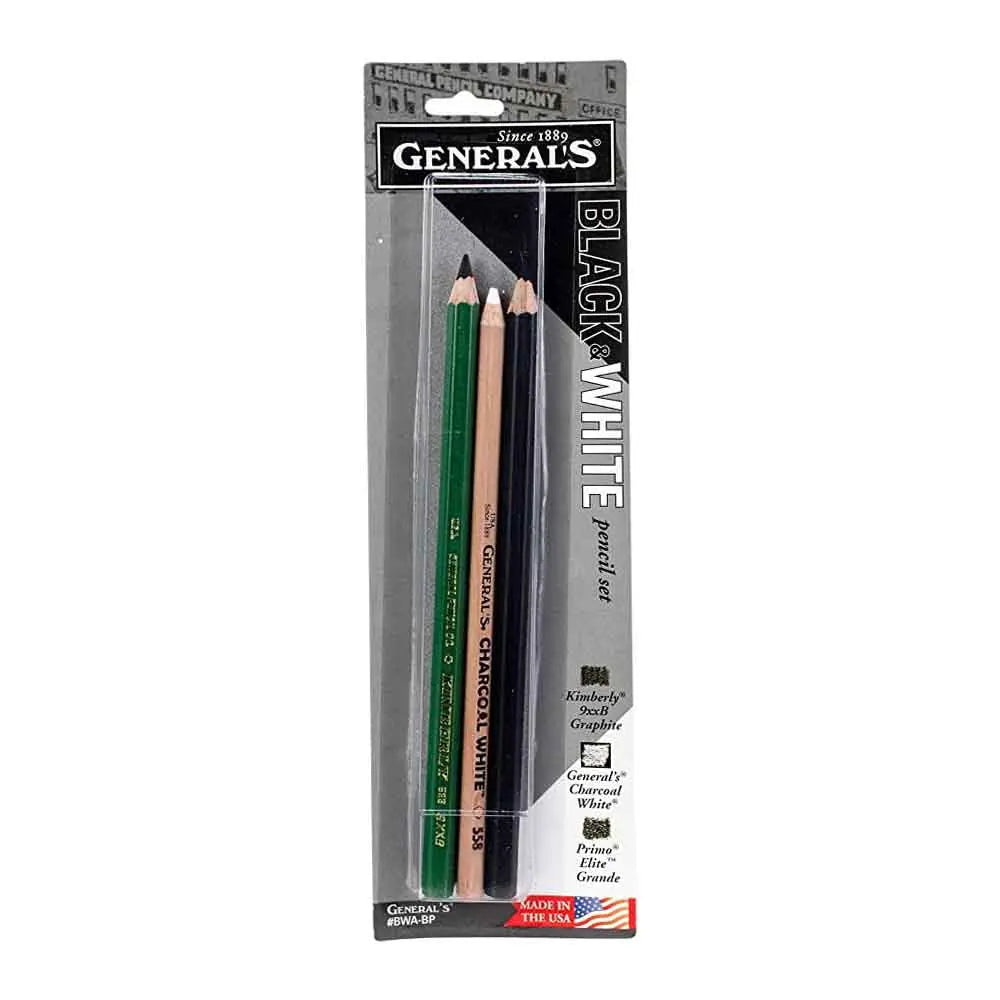 General's Black & White Pencil Set