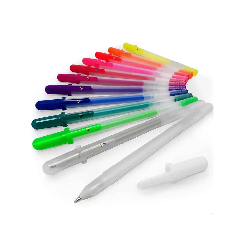  3D Jelly Pen, High Quality Material Durable 12 Colors  Fluorescent Doodle Pen 3D Three-dimensional Design DIY Drawing. (Size :  12pcs) : Office Products
