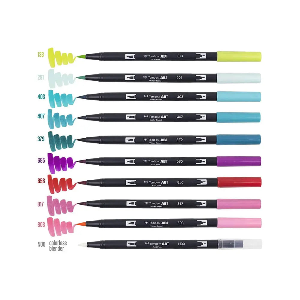 Tombow 108-Piece Dual Brush Pen Set in Marker Case