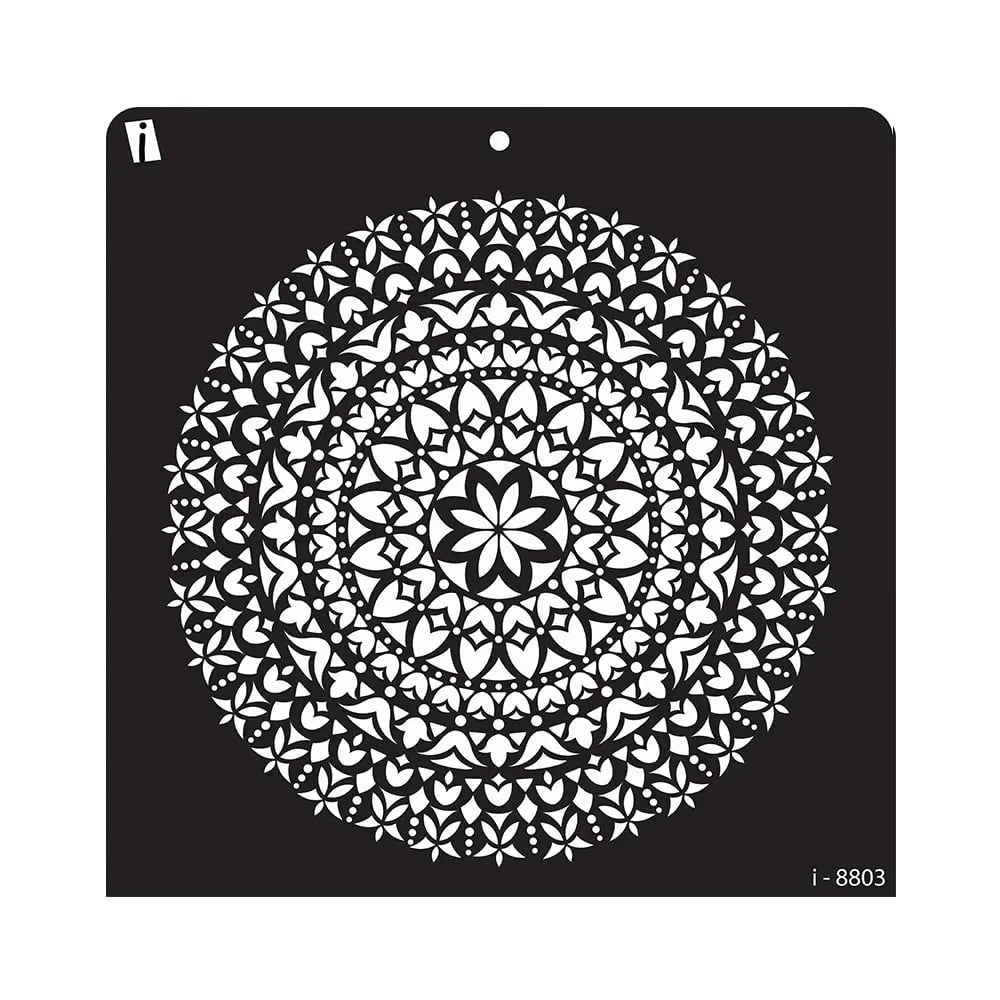 iCraft Layering Mandala Stencil- 12X12 -8840 ( Floral Design )