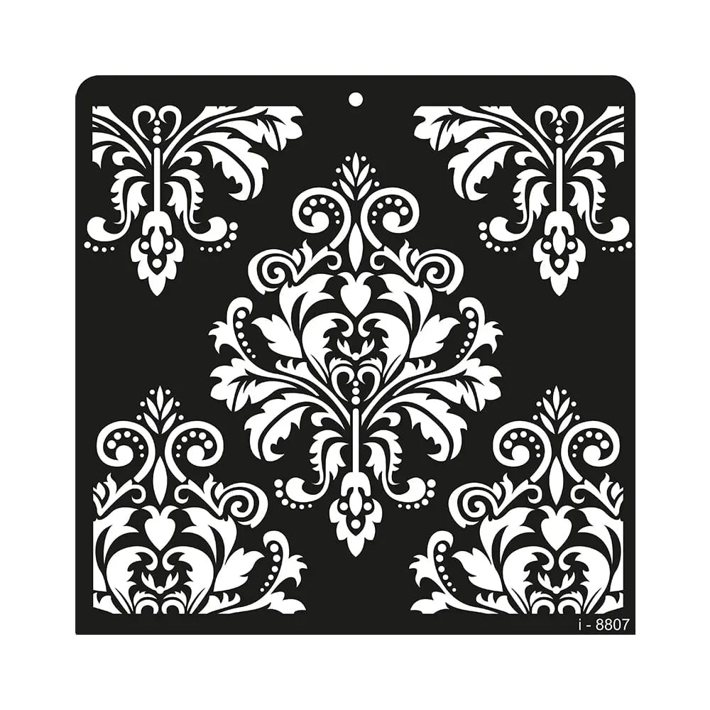 iCraft Layering Stencil- 12X12 - 8808 Mandala art with 4 corner design