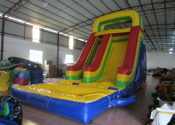Customized Large Inflatable Water Slides , Blow Up Pool Slides For Inground Pools