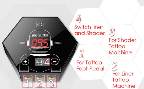 Wormhole Tattoo Gun Tattoo Kit Tattoo Machine Kit Complete Tattoo Pen Kit  with Tattoo Power Supply Tattoo Ink Tattoo Supply for beginners and Tattoo