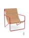 Ferm Living Desert Lounge Chair Poppy Red/Sand