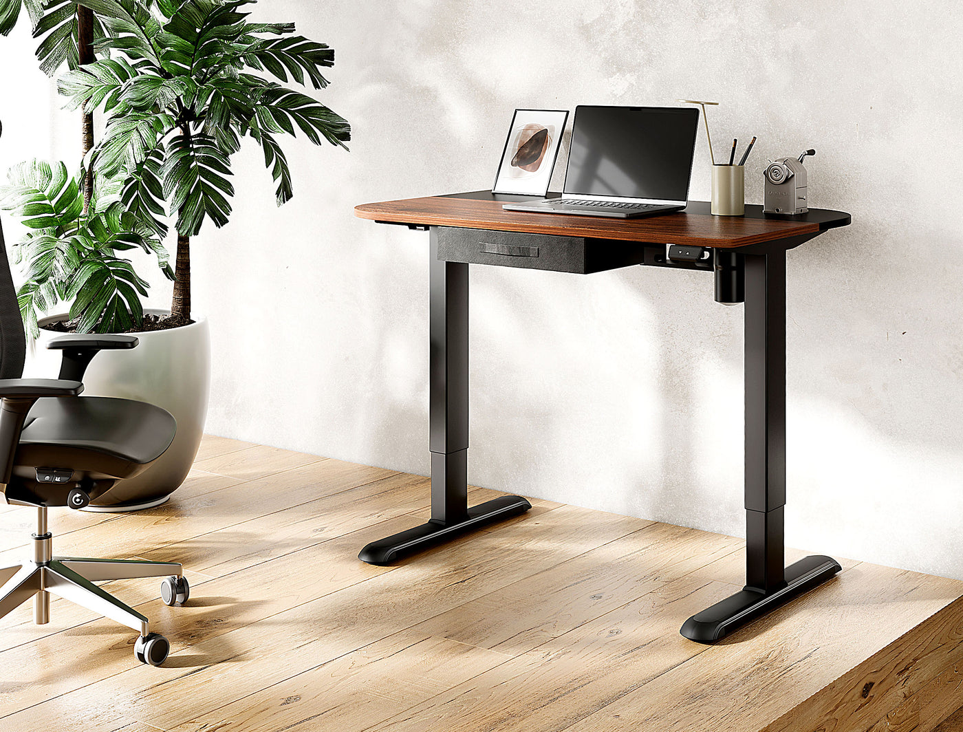 Electric Computer Standing Desk 43“X27” Inches with Drawer
