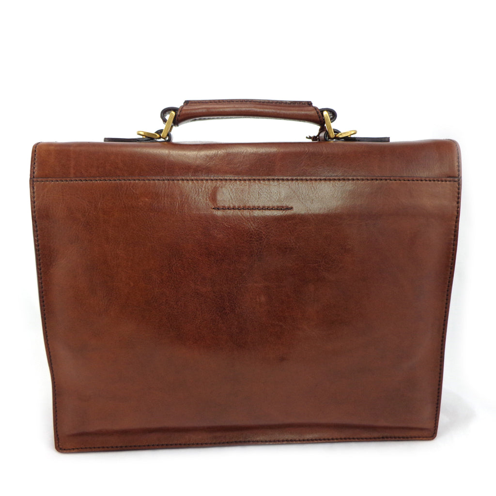 The Bridge Double Gusset Briefcase - Style: 06467501 – Cox's Leather Shop