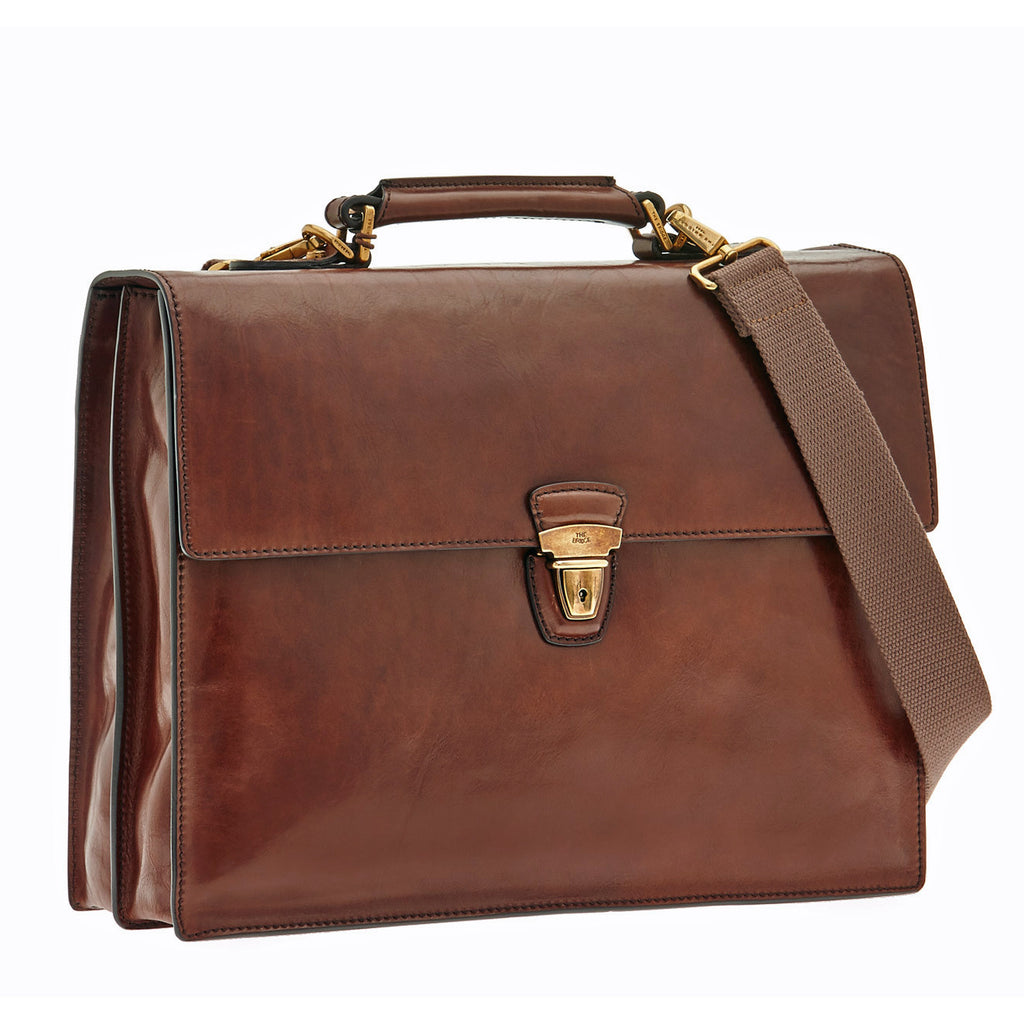 The Bridge Double Gusset Briefcase - Style: 06467501 – Cox's Leather Shop