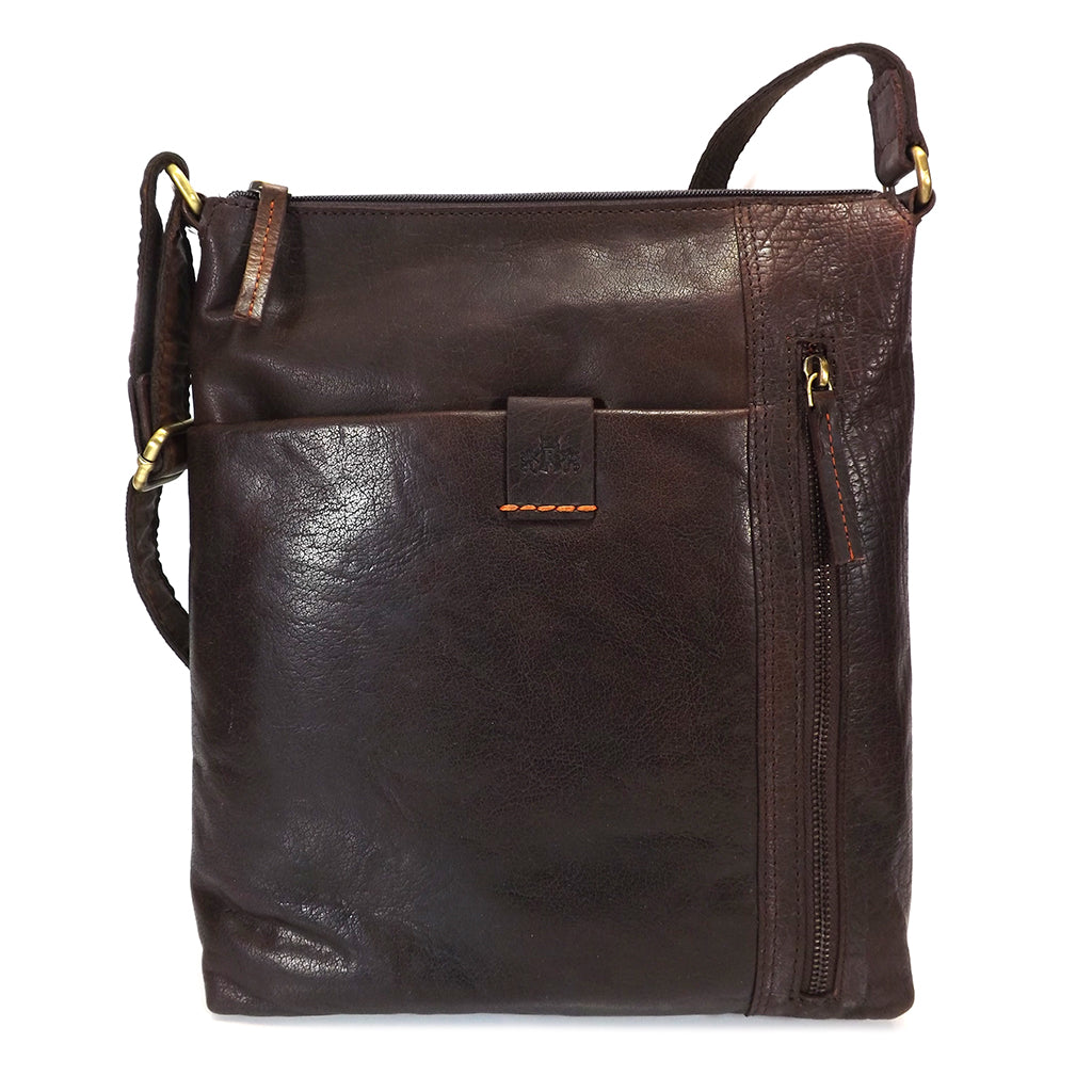 Rowallan Espana Medium Leather Messenger Cross Body Bag - Style: 31-97 ...