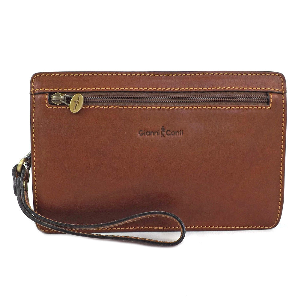 Gianni Conti Gents Leather Wrist Bag - Style: 912019 – Cox's Leather Shop