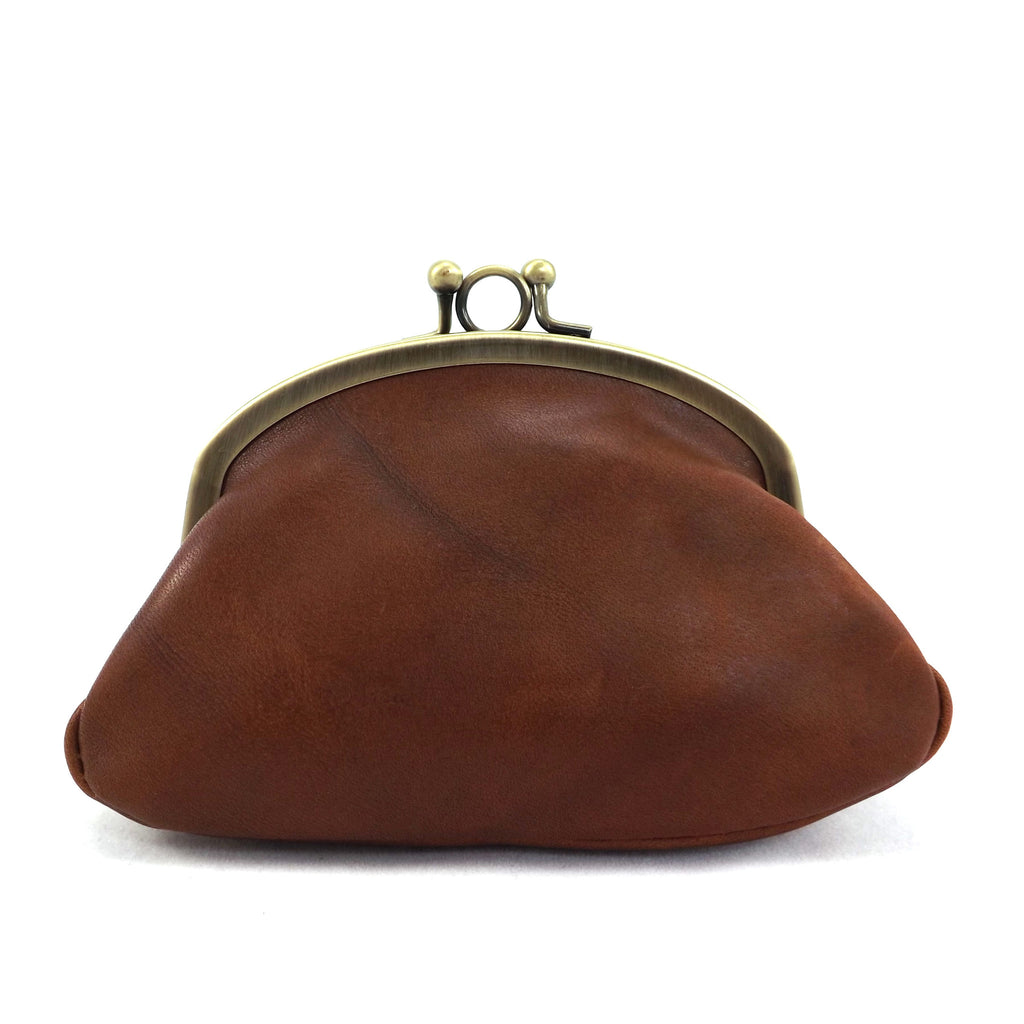 Gianni Conti Purse - Leather Clip Top Change Purse - Tan - Style: 9180 ...