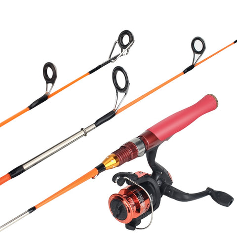 WESTBASS 1.8M Carbon Telescopic Fishing Rod Kit Spinning Reel Line