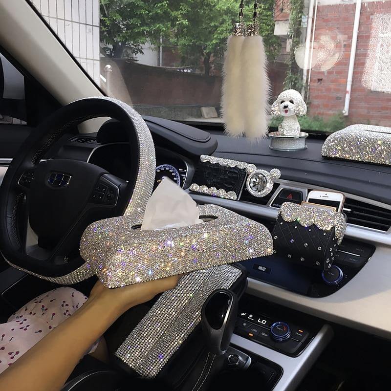 Creative Bling Crystal Diamond Car Ornaments Accessories