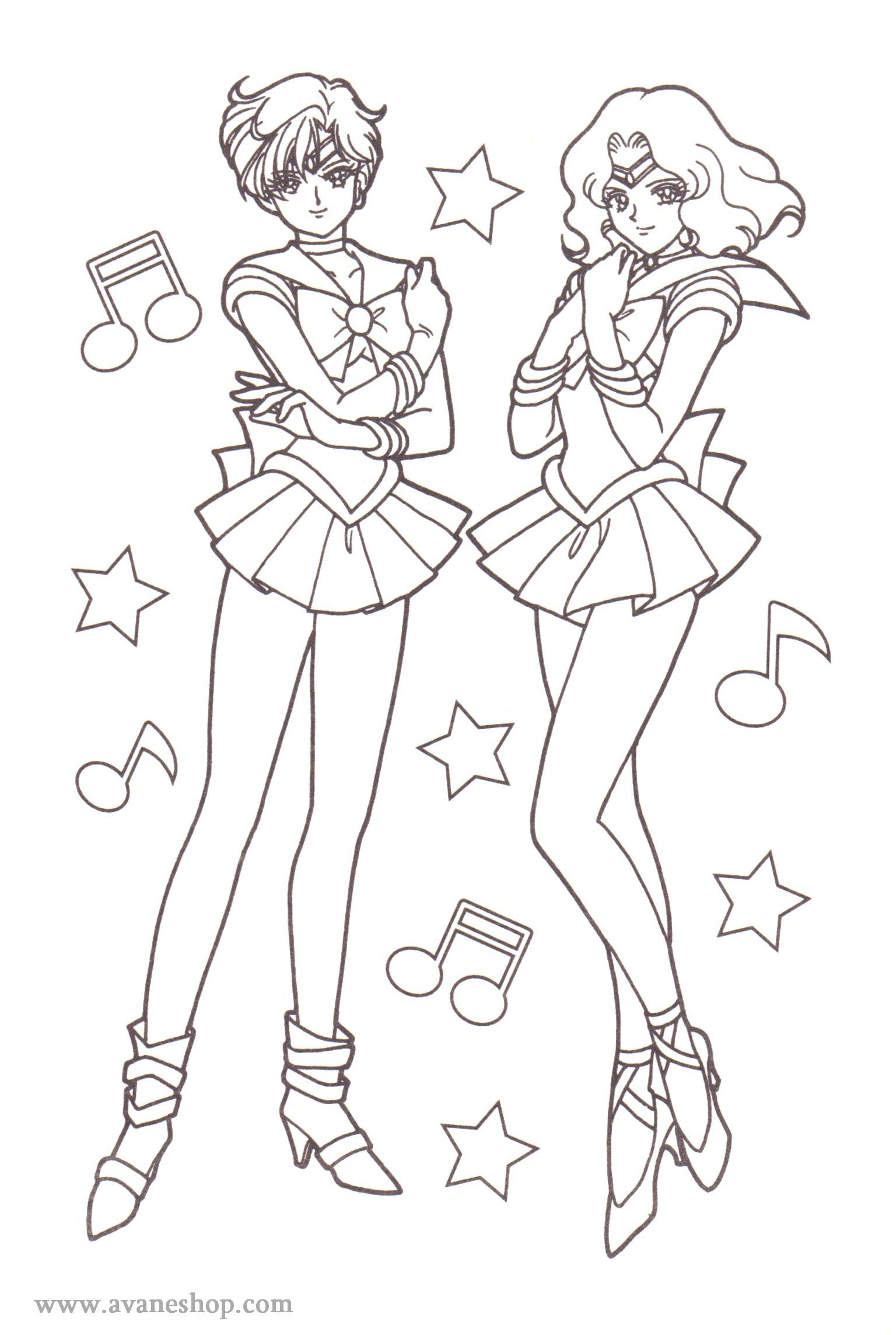 sailor uranus coloring pages