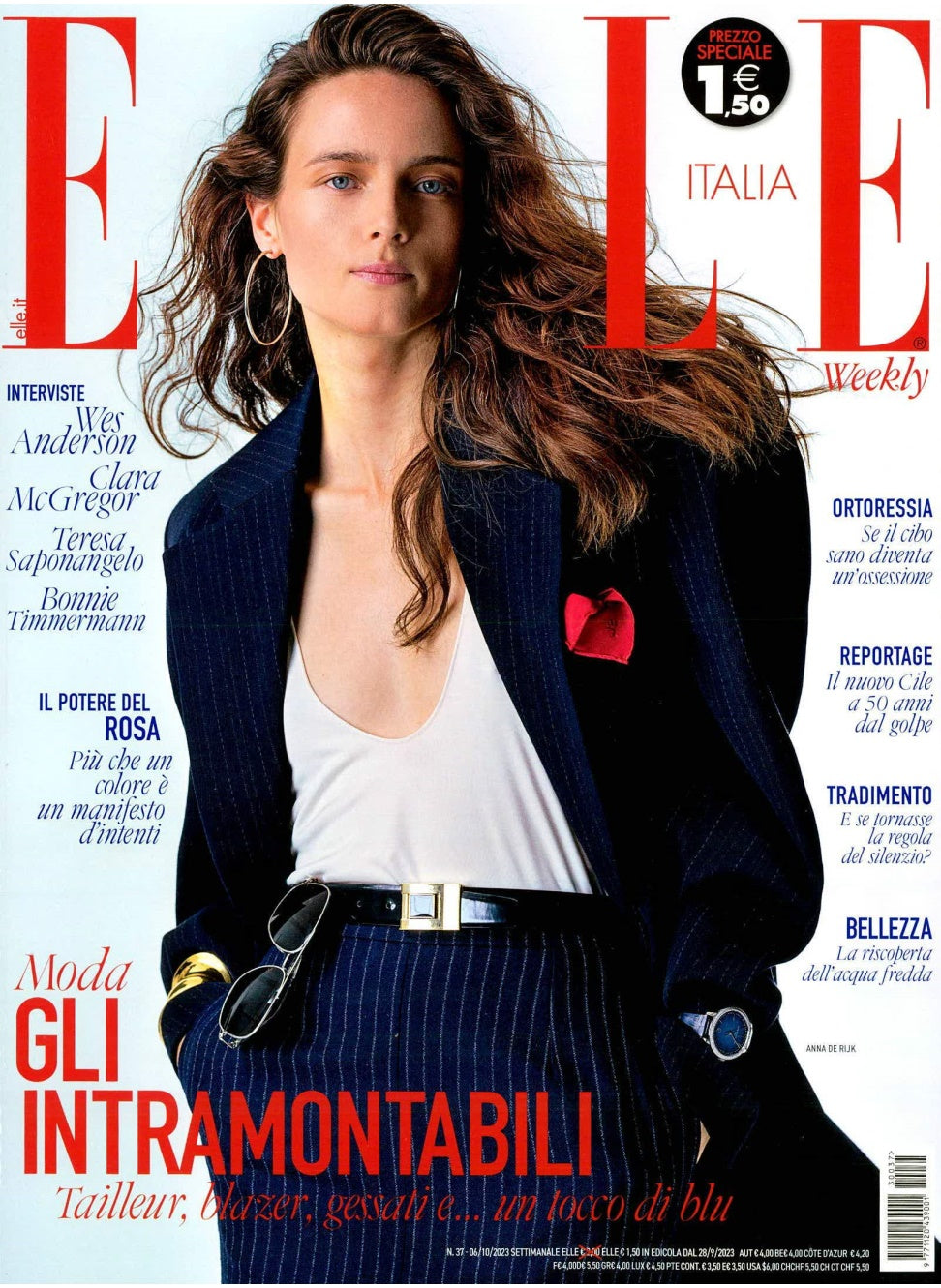 Copertina Elle, settimanale n°37, 6 Ottobre 2023