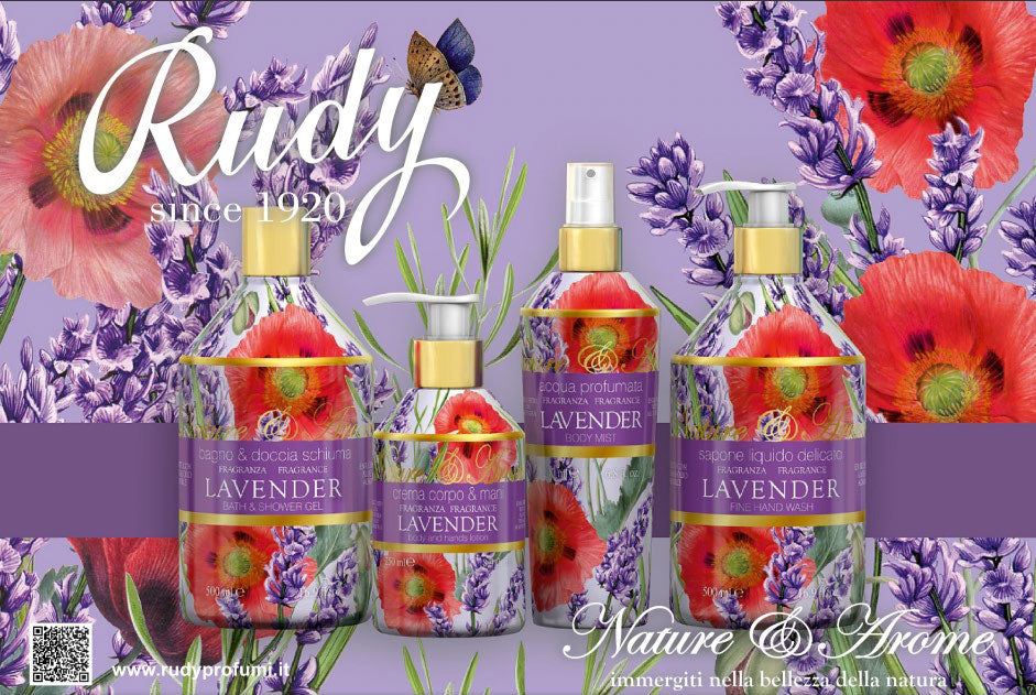 Rudy Profumi compare su Imagine con la linea Lavender di Nature&Arome