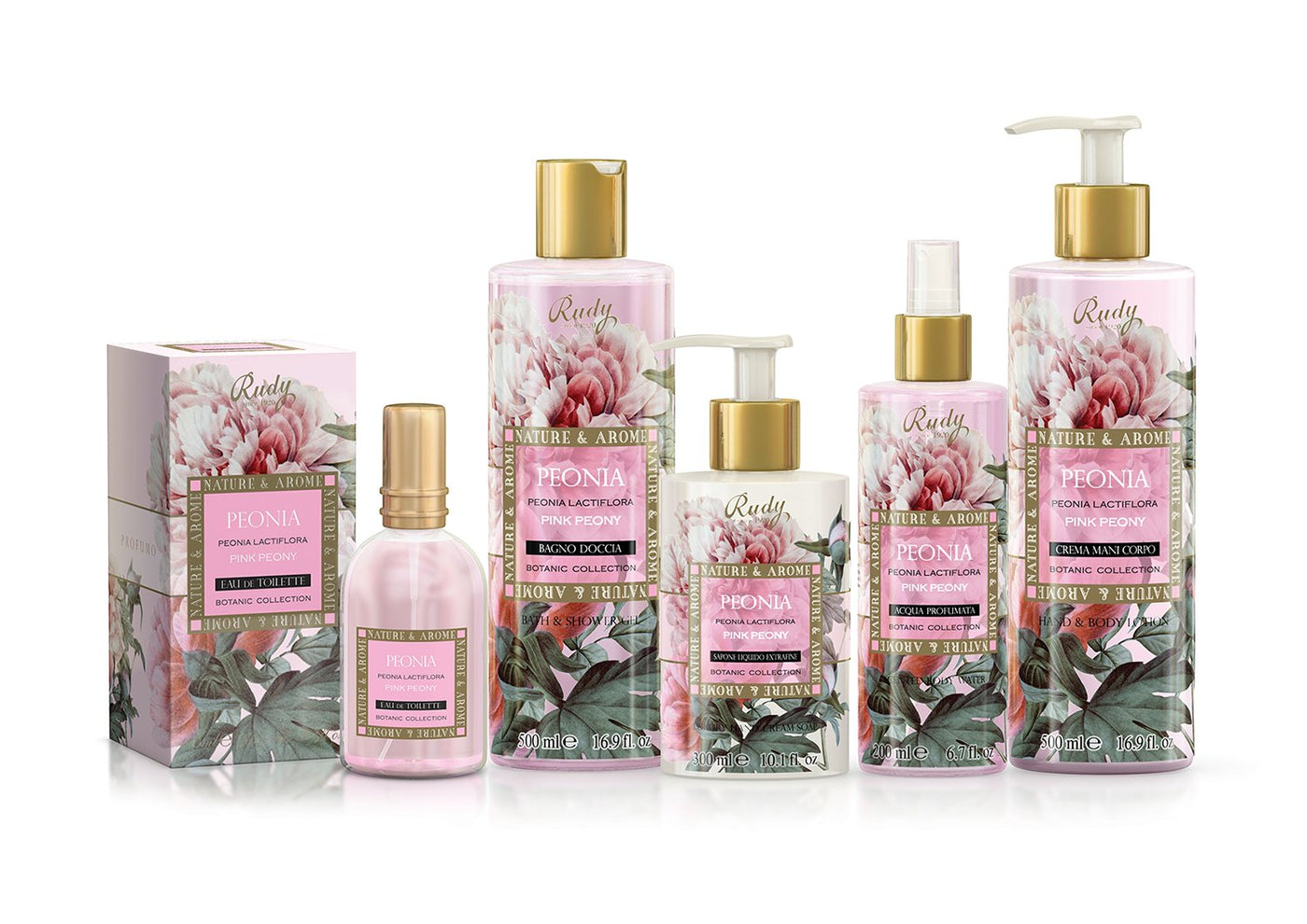 Bath and shower gel 500 mL - Peony Rose range | Rudy Profumi