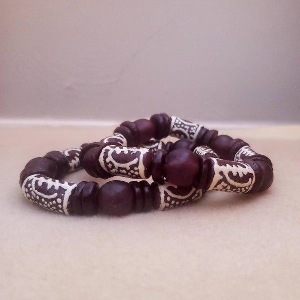 Black & Red Crystal Beads W/ Gye Nyame Charm – Lorchele's