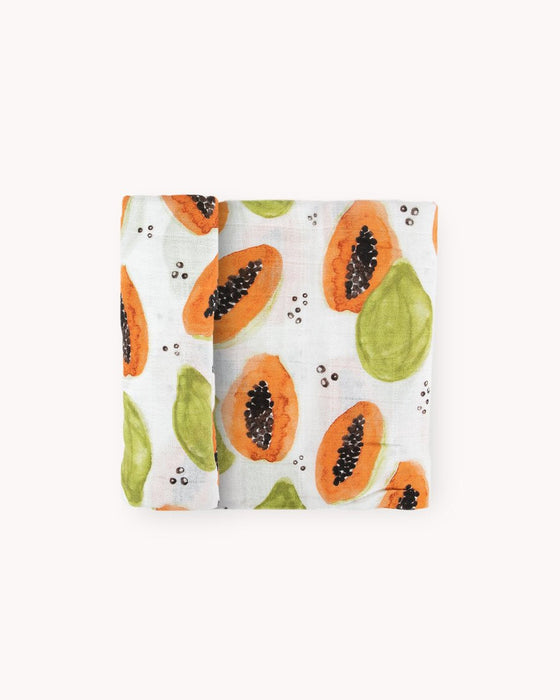 Cotton Muslin Swaddle Blanket  Papaya