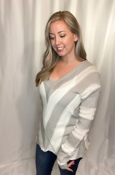 V Knit Sweater