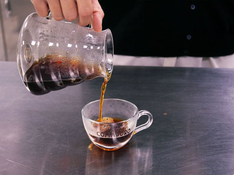 Pouring coffee