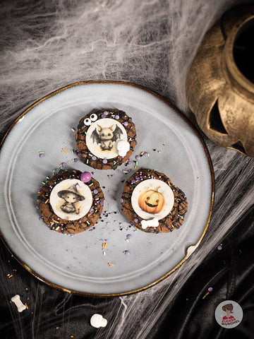 Essbare Muffinaufleger Halloween schnell dekoriert