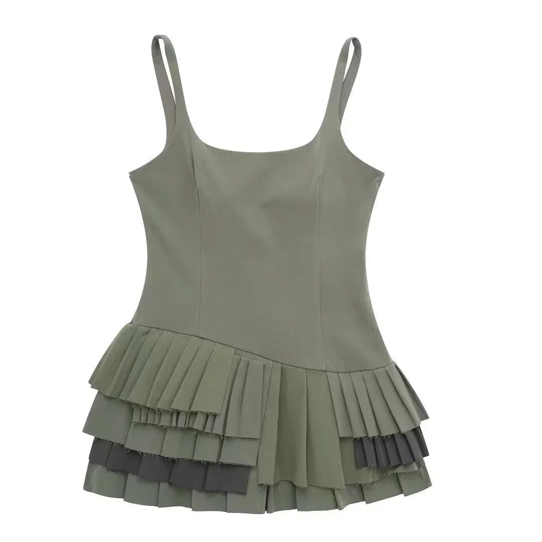 Stunning Square Neck Sleeveless Mini Dress for Women Summer Style - Image 6