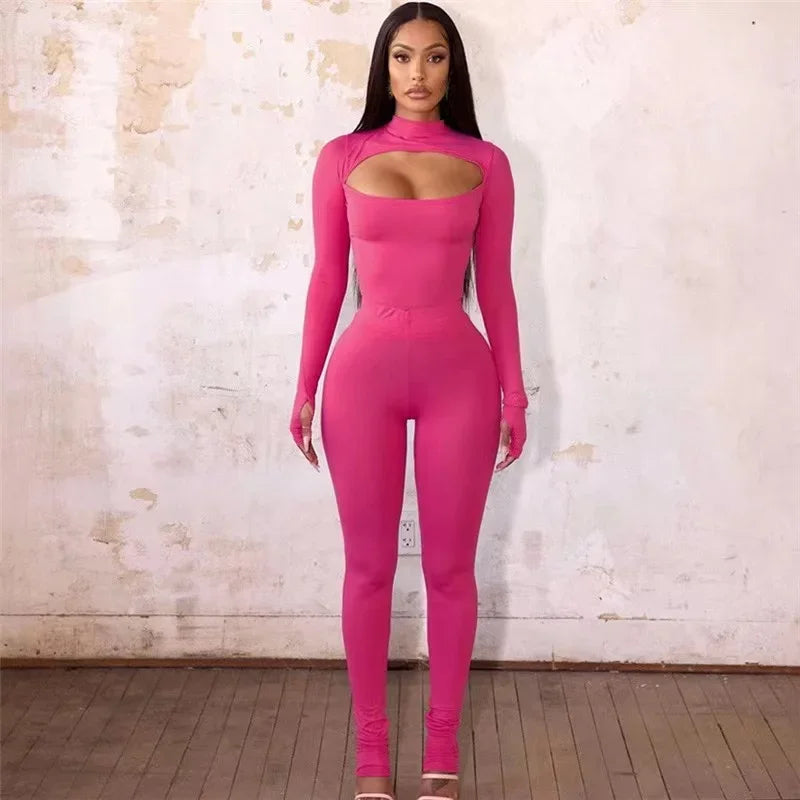 Spring sporty 2 piece set tracksuit with hollow trend. - Image 2