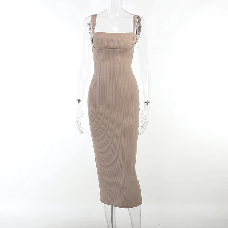 Bandage Backless Off-shoulder Maxi Dress: Fashion Strap Bodycon Club Outfit - Image 4