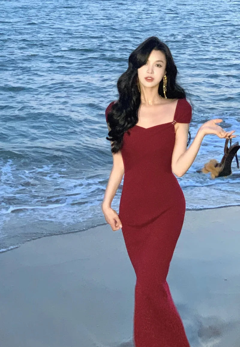 Chic Bodycon Knitting Midi Dress for Women - Autumn Party - Image 4