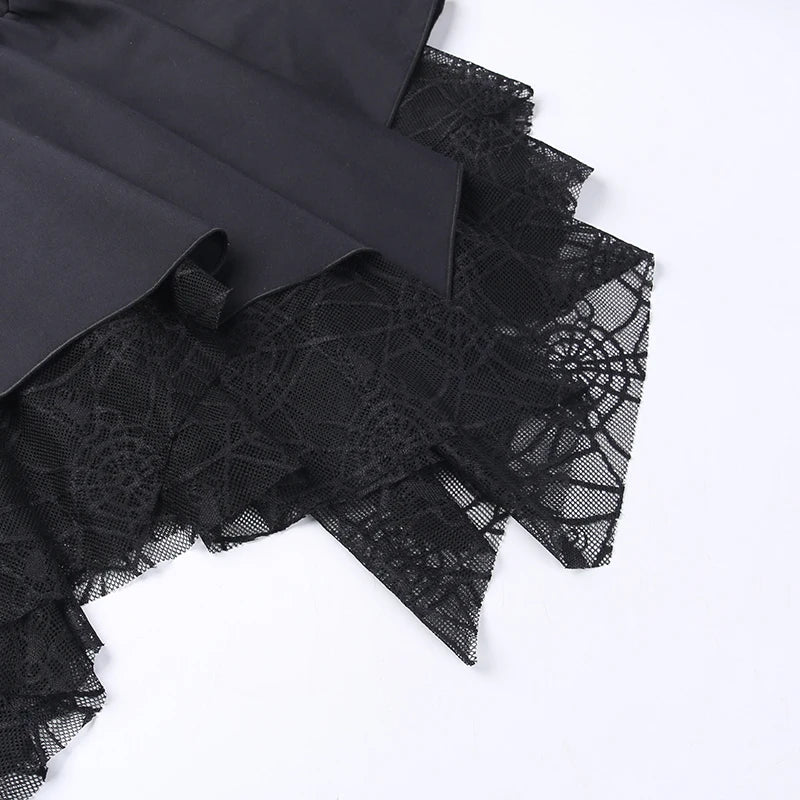 Black A-Line Mini Skirts for Women | Gothic Lolita Fashion - Image 7