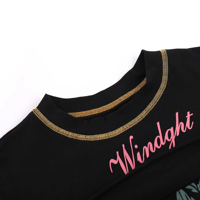 Black Cut Out Crop Tops: Trendy Y2K Streetwear for Women - Image 5